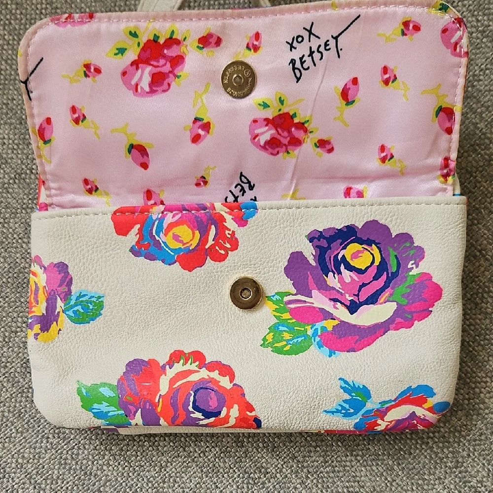 Betsey Johnson Cream and Multicolor Floral Crossbody Bag - Picture 10 of 14